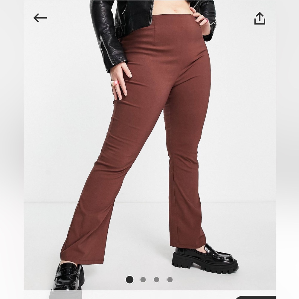 Collusion Brown Flares (plus-size)